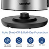 COMFEE' Stainless Steel Electric Kettle, 1.7 Liter Tea Kettle Electric & Hot Water Kettle, 1500W Fast Boil with LED Light, Auto Shut-Off and Boil-Dry