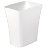 Clorox Textura Slim Trash Can - 3.1 Gallon Small Waste Basket for Narrow Spaces - Skinny Plastic Garbage Bin for Bathroom, Bedroom, or Office, White