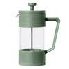 Oggi French Press Coffee Maker (12oz)- Borosilicate Glass, Coffee Press, Single Cup French Press, 3 cup Capacity, Olive