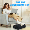 Premium Under Desk Footrest - Ergonomic Foot Rest for Work, Home & Office Use - Adjustable Height Memory Foam Foot Stool for Gaming Chair - Comfortab