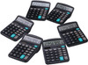LICHAMP Desk Calculators with Big Buttons and Large Display, Office Desktop Calculator Basic 12 Digit with Solar Power and AA Battery (Included), 6 B