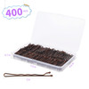 400Pcs Bobby Pins Brown, Cyluer Bobby Pin, 2 Inch Premium Bobby Pins Secure Hold & Pain Free For Women Girls and Kids, Invisible Wave Hair Pins Bulk