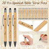 20 Sets Spanish Christian Gifts Regalos Cristianos En Español Spanish Gift Christian Bible Verse Pens and Bookmarks Religious Gifts for Women Men Sch
