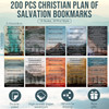 200 Pcs Gospel Tract Cards Bulk Bible Plan of Salvation Cards Pocket Holy Postcards 4.7 x 3 Inch Christian Bible Verses Inspirational Church Religiou