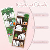 100 Pieces Book Tracker Bookmarks Bookshelf Design Double-Sided Reading Page Markers Bookmarks for Book Lovers Cute Book Marks for Reading Women Stud