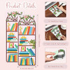 100 Pieces Book Tracker Bookmarks Bookshelf Design Double-Sided Reading Page Markers Bookmarks for Book Lovers Cute Book Marks for Reading Women Stud