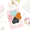 LSVGSAK Leather Heart Bookmarks - 4pcs Corner Page Book Marks Accessories for Women Friends Teachers Students Book Reading Lovers,for School Home Off