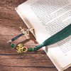 Berirexrion Dragon Sword Metal Bookmarks - Fantasy Fourth Wing Book Mark Gift Reading Men Cool Aesthetic Merch Green Tassels Page Marker Funny Book L