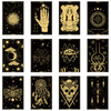 48 Pieces Tarot Magnetic Bookmarks Bulk Black Metal Aesthetic Page Markers Assorted Party Supplies Journal Paper Tarot Card Bookmarks for Women Schoo