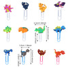 yueton 24PCS Dinosaur Shaped Paper Clips Cute Animal Small Paperclips Metal Bookmark Clips File Note Clips Book Markers for Office, School, Home and