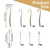 ASUNFO 24 Pcs Beadable Bookmarks Metal Hook Bookmark Hairpin Beadable Keychains Bars Beaded Keychain Making Kit for Book Lovers Office Supplies 3 Col