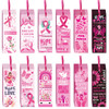 Gersoniel 120 Pcs Breast Cancer Awareness Bookmarks Bulk Pink Ribbon Book Marks Items Hope Faith Inspiring Tags Accessories for Breast Cancer Women P