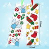 Color Your Own Bookmarks,Kids DIY Coloring Christmas Party Bookmarks Game Prize Art Craft Supplies Birthday Goodie Bag Fillers Classroom Reading Club