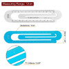 HARFINGTON Straight Ruler 12cm Metric Bookmark Clip Ruler Metal Aluminum Alloy Scale on Both Sides Measuring Scale Tool for Measure Study Reading Cla