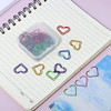 GSHLLO 50 Pcs Heart Shaped Paper Clips Small Office Paperclips Metal Paper Clamps Love Shaped Paperclips Journaling Bookmark Clips for School Red