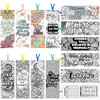 130 Pieces Inspirational Bookmarks for Kids, DIY Coloring Bookmarks Double-Sided Motivational Page Markers Clips for Kids Students Teachers Reading B