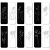 Outus 24 Pieces Magnetic Bookmarks Minimalist Line Abstract Art Magnet Book Mark Christmas Party Gift Supplies Markers Page Female Face Aesthetic Rea