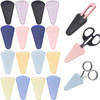 16 PCS Multicolor Scissor Tip Covers Sewing Scissor Sheath Cover Safety Synthetic Leather Sheath Scissors Protector Scissors Sheath for Sewing Crafti