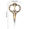 Vintage Flower Pattern Stainless Steel Sewing and Embroidery Scissors, Gold, Zinc Alloy Handle, for Needlework