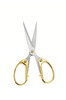 5" Stainless Steel Scissors Sharp Blades - Ambidextrous Comfort Grip Multipurpose for Office, Home, School, Crafts, Fabric - Ideal Gift (Gold)
