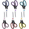 Scissors, BOOMIBOO 8" All Purpose 6 Pack - Comfort-Grip Scissors for Office Desk Accessories Sewing Fabric Home Craft School Supplies, Teacher/Class
