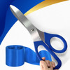 Blue Grand Opening Kit - 16 Inch Scissors for Grand Opening Ceremonies and Blue Satin Ribbon For Business Special Events and Inaugurations