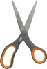 Westcott Titanium Bonded Scissors, Soft Handle, 8", Straight, Gray/Yellow, 6-Pack