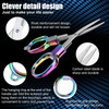 2pcs Mini Folding Scissors, Portable Travel Scissors Safety Collapsible Scissors Badge Reel Scissors Small Foldable Purse Scissors Retractable Keycha