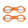 Motanar Pack of 2 Folding Safety Scissors Foldable Pocket Sharp Blade Travel Scissors Cutter - Can Hang on Your Key Chain (Orange)