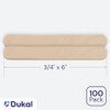 Dukal Large Wooden Wax Sticks - Body Hair Removal Applicator for Waxing, ¾ x 6 (Pack of 100)