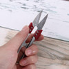 Red Stainless Steel U Sewing Scissors Clippers, Mini Small Snips Trimming Nipper Thread Sewing Cutter for Stitch, Crafts, DIY Projects,Cutting Tools