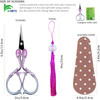 BIHRTC Cross Stitch Scissors Sharp Stainless Steel Dressmaker Scissor with Cover Tassel Vintage Needlework Shears for Embroidery Sewing Machine Needl