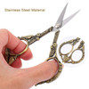 Lurrose Vintage Sewing Scissors Flower Bird Thread Cutter Yarn Shears for Embroidery Craft Art Work Everyday Use