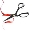 Amylove 1 Pcs Ribbon Cutting Scissors Metal Heavy Duty Stainless Steel Fabric Tailor for Ceremony Events Inaugurations Dressmaking Sewing Plastic Car
