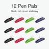 Tops Pen Pal Pen Holders, Flexible Pen Holder, Writing Tool Organizer, Office and Teacher Supplies, Sticks to Clipboards, Asst Colors, 12 Pack (10092