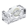 Amazing Abby - Tanya - Acrylic Tape Dispenser (1-Pack), Plastic Label Roll Holder, Clear Sticker Organizer, Perfect Office Desktop Storage Solution f