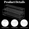 Acrylic Pen Holder, 48-Slots Pen Display Stand 2 Tier Pencil Display Desk Stand Clear Eyebrow Pen Stand Makeup Brush Rack Organizer for Home Office D