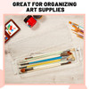 Suclain 10 Pcs Long Extra Large Plastic Stackable Storage Organizer - Large Capacity Office Supply Box Pencil Holders Container for Craft Art Supplie