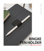 Ringke Pen Holder for Apple Pencil, Journal, Notebooks, and More - 3M Self Adhesive PU Leather Durable Pen Loop with Elastic (3 PACK) - Black