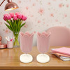 Htppzjr 2Pcs Pen Holder for Desk, Plastic Tulip Pen Holder Cute Stationery Organizer Pencil Stand Case Pencil Cups Desktop Decoration Pencil Holders