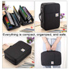 BTSKY Colored Pencil Case 300 Slots Pen Pencil Bag Organizer with Handy Wrap Portable- Multilayer Holder for Crayola Colored Pencils & Gel Pen(Black)