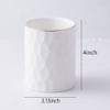YOSCO Ceramic Aesthetic Pen Holder for Desk Cute White Pencil Holder Cup Pot Desk Organizer Office Supplies - Stylish Office Decor, Makeup Brush Hold