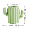 YOSCO Silicone Pen Holder Cactus Cute Pencil Holder Cup Pot for Desk for Kids Office Decor Desk Organizer Makeup brush Holder Toothbrush Holder (Gree
