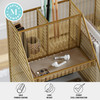 Martha Stewart Ryder Gold Mesh Metal Large Desktop Organizer with Magazine File Holder, Pen Holder, and Storage