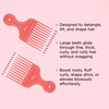 ?Diane 6-Inch Lift Comb for Detangling, Styling, and Adding Volume, Wide-Tooth Comb for All Hair Types, Hair Pick for Women, Wide Tooth Comb for Curl
