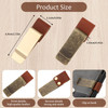 Aiyorse 2 Pcs PU Leather Pen Clips, Pen Loop for Notebook Metal Pens Loop Holder Notebook Pens Clip Holder for Journal Notebooks Planner Clipboard Of