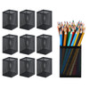 Comix Mesh Pen Holder Desk, Wire Pencil Holder with Foam Pad and Non-Slip Bottom Office Supplies Desk Organizer for Home Office School, 10 Packs