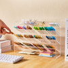 MotiMind Acrylic Pen Organizer Storage for 200 Markers Vertical Marker Organizer Acrylic Pen Display Holder for Office Desk Desktop Stationery Pencil