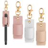 3 Pcs Pen Holder for Lanyard, Anti-Lost Neck Lanyard Pen Holder Keychain, PU Leather Retractable Pencils Clip Portable Single Pouch, Office Supplies