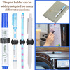Colarr 50 Pcs Pen Holder Clips for Clipboard Manganese Steel Pen Holder Adjustable Self Adhesive Spring Loop Pencil Organizer for Whiteboard Bulletin